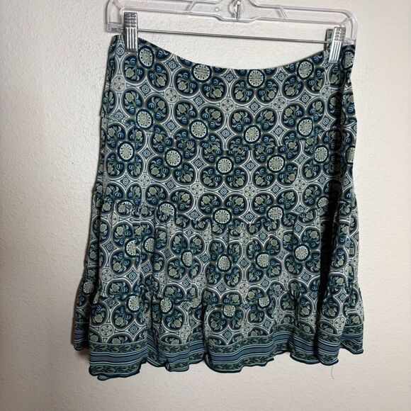 Max Studio Skirt Women's Medium Printed Tiered Mini Colorful Artsy Boho - Picture 4 of 7